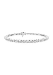 Saks Fifth Avenue 14K White Gold & Round Lab-Grown Diamond 4-Prong Tennis Bracelet/2.00-15.00 TCW