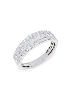 Saks Fifth Avenue 14K White Gold & Lab Grown Diamond Band Ring