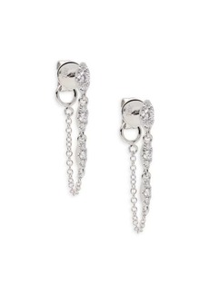 Saks Fifth Avenue 14K White Gold & TCW 0.20 Diamond Chain Earrings