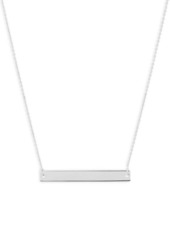 Saks Fifth Avenue 14K White Gold Bar Forzantina Chain Necklace