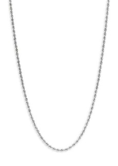 Saks Fifth Avenue 14K White Gold Rope Chain Necklace