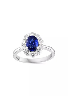 Saks Fifth Avenue 14K White Gold, Sapphire & 0.83 TCW Diamond Solitaire Ring