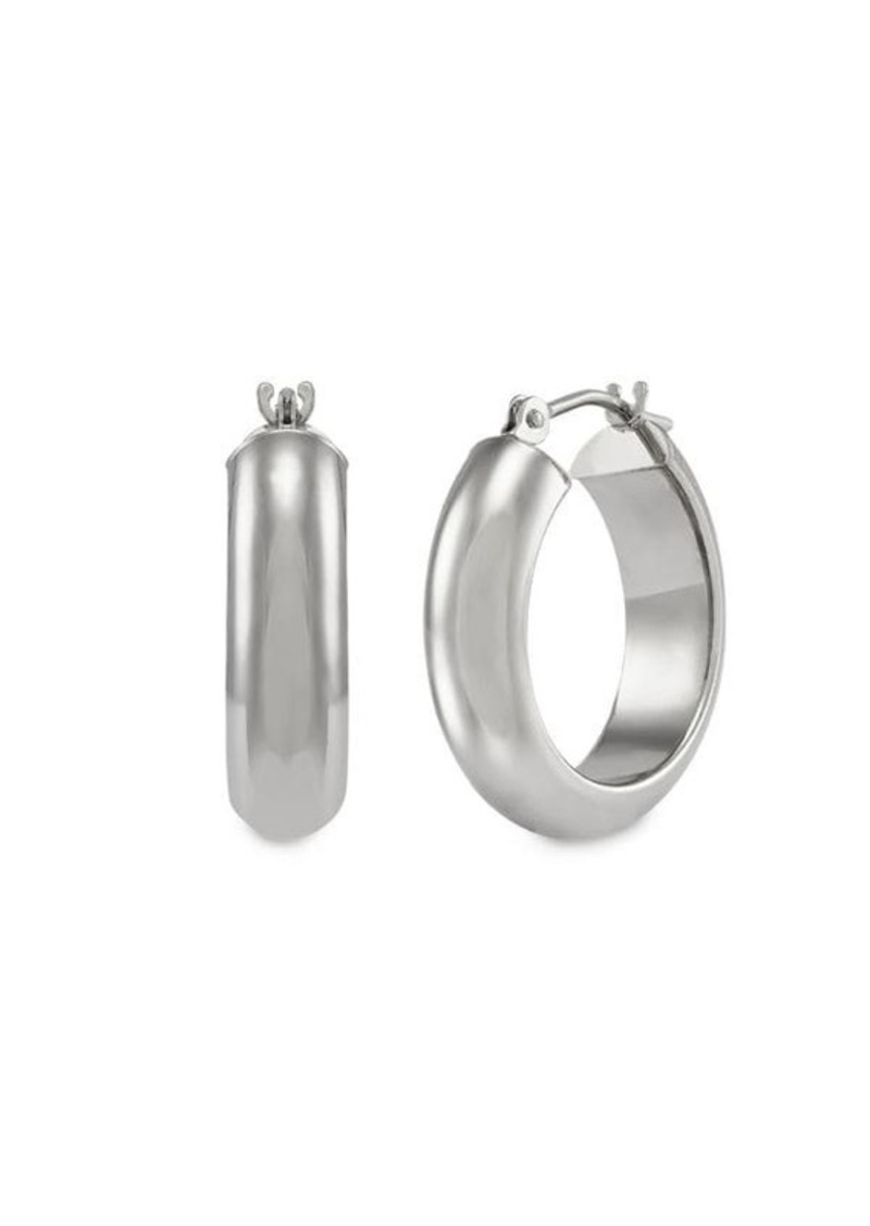Saks Fifth Avenue 14K White Gold Tube Hoop Earrings