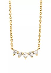 Saks Fifth Avenue 14K Yellow God & 0.21 TCW Diamond Spike Bar Necklace