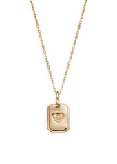 Saks Fifth Avenue 14K Yellow Gold & 0.02 TCW Diamond Pendant Necklace