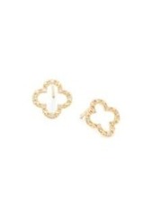 Saks Fifth Avenue 14K Yellow Gold & 0.05 TCW Diamond Clover Earrings