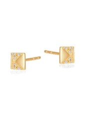 Saks Fifth Avenue 14K Yellow Gold & 0.05 TCW Diamond Pyramid Stud Earrings