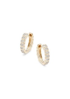 Saks Fifth Avenue 14K Yellow Gold & 0.068 TCW Diamond Huggie Earrings