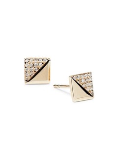 Saks Fifth Avenue 14K Yellow Gold & 0.094 TCW Diamond Geometric Earrings