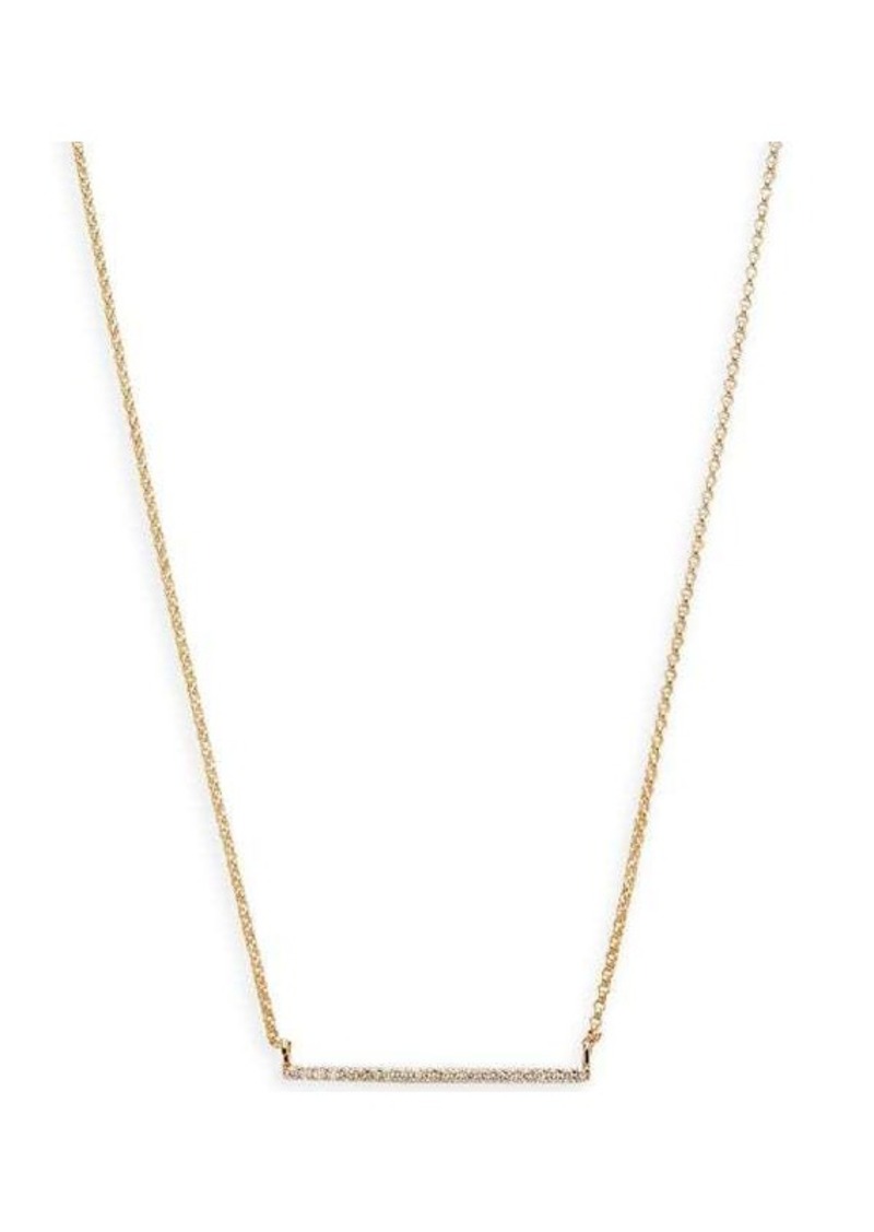 Saks Fifth Avenue 14K Yellow Gold & 0.097 TCW Diamond Pendant Necklace