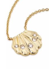 Saks Fifth Avenue 14K Yellow Gold & 0.10 TCW Diamond Clamshell Pendant Necklace