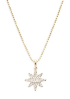 Saks Fifth Avenue 14K Yellow Gold & 0.100 TCW Diamond Star Pendant Necklace