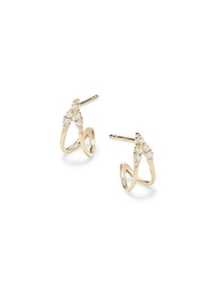 Saks Fifth Avenue 14K Yellow Gold & 0.104 TCW Diamond Earrings
