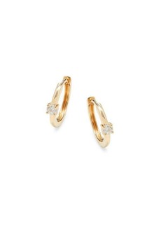 Saks Fifth Avenue 14K Yellow Gold & 0.118 TCW Diamond Huggie Earrings