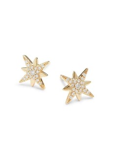 Saks Fifth Avenue 14K Yellow Gold & 0.12 TCW Diamond Star Stud Earrings