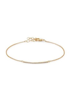 Saks Fifth Avenue 14K Yellow Gold & 0.127 TCW Diamond Chain Bracelet