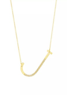Saks Fifth Avenue 14K Yellow Gold & 0.14 TCW Diamond Initial Pendant Necklace