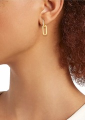 Saks Fifth Avenue 14K Yellow Gold & 0.17 TCW Diamond Paper Clip Huggie Earrings