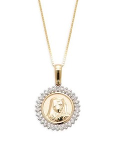 Saks Fifth Avenue 14K Yellow Gold & 0.3 TCW Diamond Pendant Necklace
