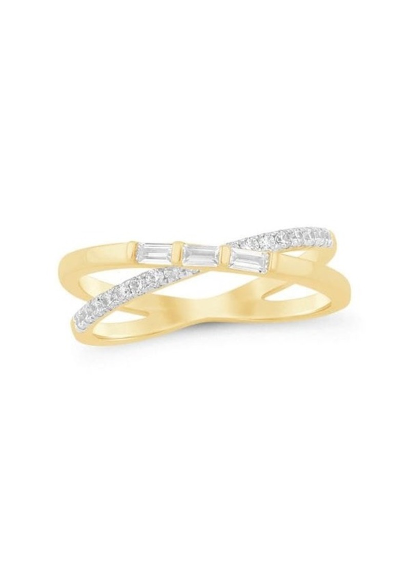 Saks Fifth Avenue 14K Yellow Gold & 0.325 TCW Diamond Crisscross Ring