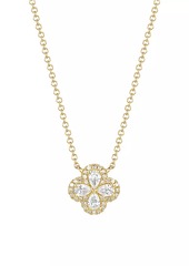 Saks Fifth Avenue 14K Yellow Gold & 0.41 TCW Diamond Four-Leaf Clover Pendant Necklace