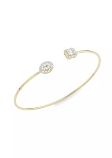 Saks Fifth Avenue 14K Yellow Gold & 0.46 TCW Diamond Cuff Bracelet