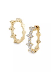 Saks Fifth Avenue 14K Yellow Gold & 0.84 TCW Diamond Hoop Earrings