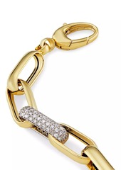 Saks Fifth Avenue 14K Yellow Gold & 1 TCW Diamond Chunky Paper Clip Chain Bracelet