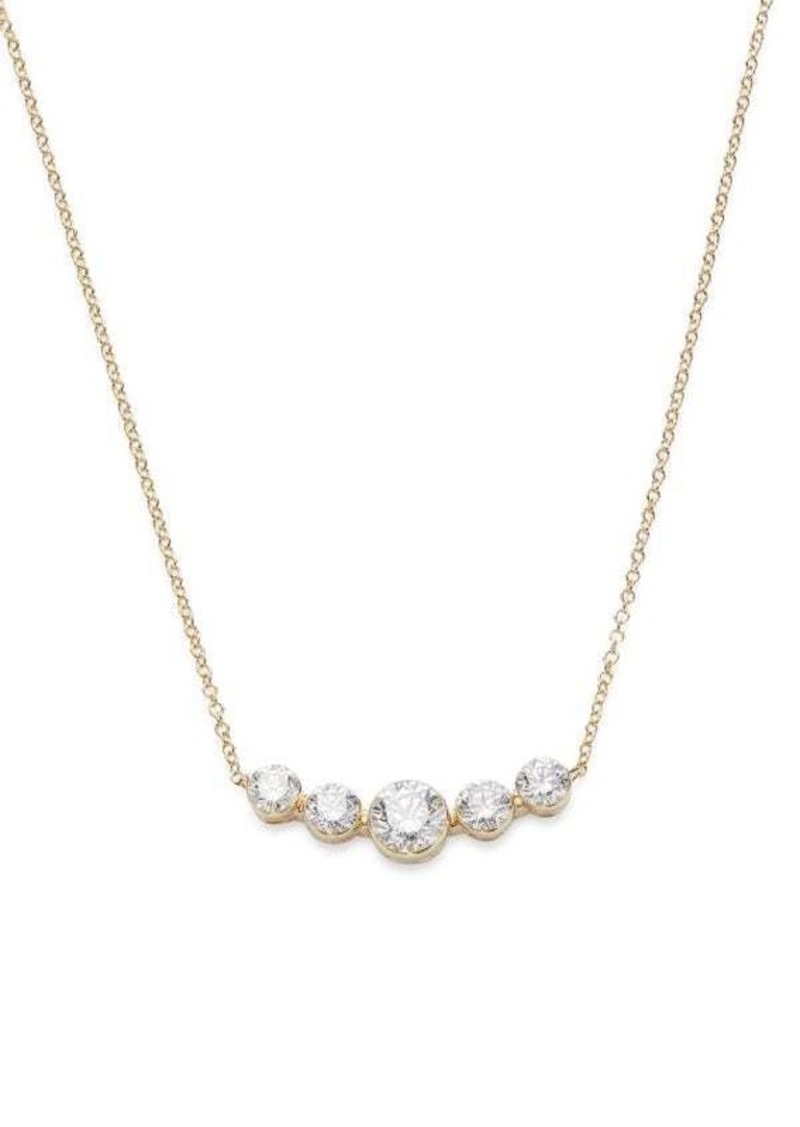 Saks Fifth Avenue 14K Yellow Gold & 1 TCW Lab Grown Diamond Pendant Necklace