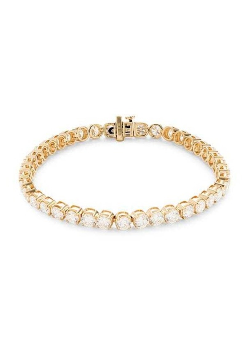 Saks Fifth Avenue 14K Yellow Gold & 10 TCW Lab Grown Diamond Tennis Bracelet