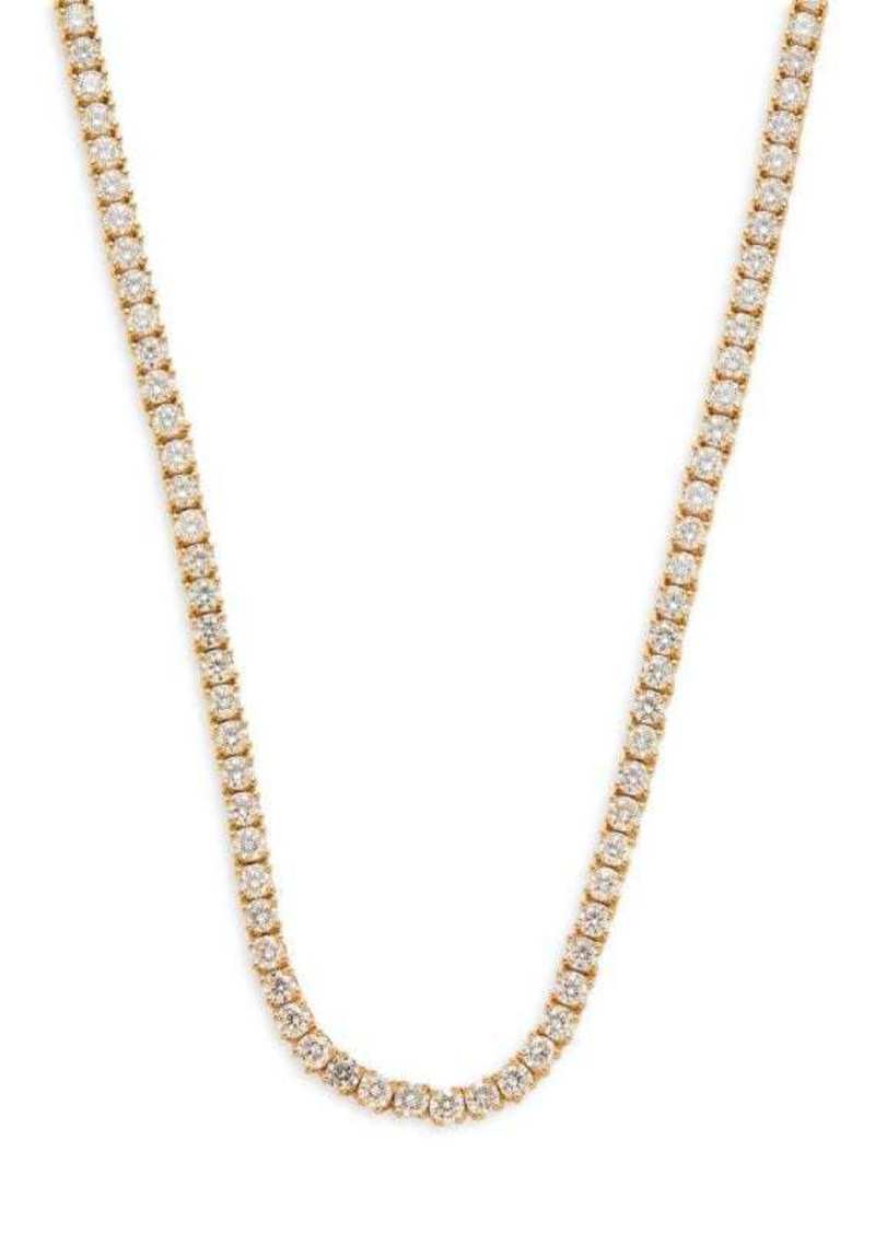 Saks Fifth Avenue 14K Yellow Gold & 15.12 TCW Lab Grown Diamond Tennis Necklace