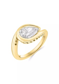 Saks Fifth Avenue 14K Yellow Gold & 2.07 TCW Pear-Cut Lab-Grown Diamond Ring