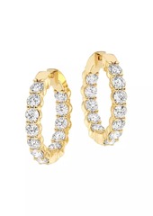Saks Fifth Avenue 14K Yellow Gold & 6 TCW Lab-Grown Diamond Inside-Out Hoop Earrings