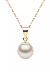 Saks Fifth Avenue 14K Yellow Gold & 8-9MM White Freshwater Pearl Pendant Necklace