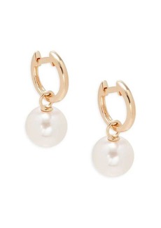 Saks Fifth Avenue 14K Yellow Gold & 9.5-10MM Cultured Freshwater Pearl Drop Earrings
