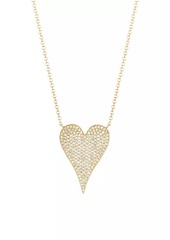 Saks Fifth Avenue 14K Yellow Gold & Diamond Heart Pendant Necklace