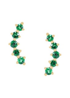 Saks Fifth Avenue 14K Yellow Gold & Emerald Leaf Earrings