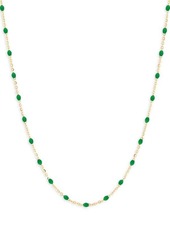 Saks Fifth Avenue 14K Yellow Gold & Enamel Beaded Cable Chain Necklace
