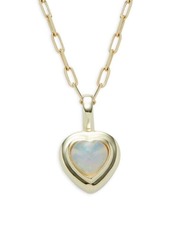 Saks Fifth Avenue 14K Yellow Gold & Ethiopian Oval Heart Pendant Necklace