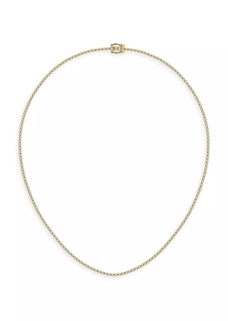 Saks Fifth Avenue 14K Yellow Gold & Lab-Grown Diamond Tennis Necklace/5.00-20.00 TCW