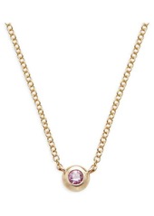 Saks Fifth Avenue 14K Yellow Gold & Pink Sapphire Bezel Necklace