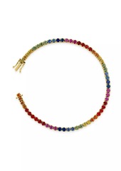 Saks Fifth Avenue 14K Yellow Gold & Rainbow Sapphire Tennis Bracelet