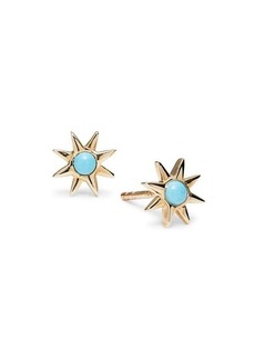 Saks Fifth Avenue 14K Yellow Gold & Turquoise Star Stud Earrings