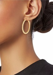 Saks Fifth Avenue 14K Yellow Gold Bead Hoop Earrings