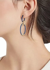 Saks Fifth Avenue 14K Yellow Gold, Blue Sapphire & 0.845 TCW Diamond Chain Earrings