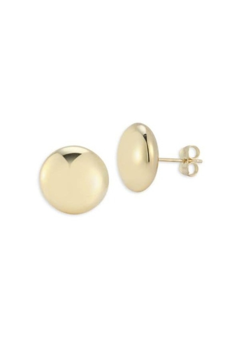 Saks Fifth Avenue 14K Yellow Gold Bold Button Stud Earrings