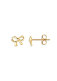 Saks Fifth Avenue Kid's 14K Yellow Gold Bow Stud Earrings