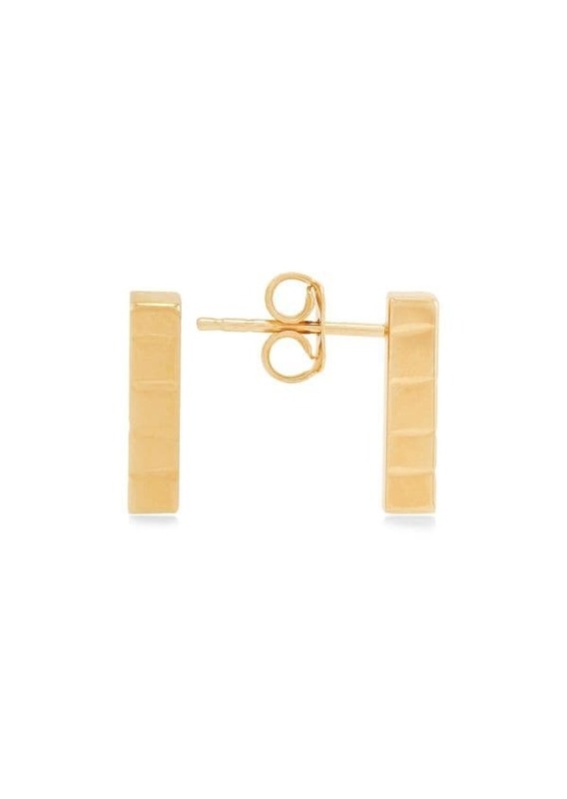 Saks Fifth Avenue 14K Yellow Gold Brick Bar Stud Earrings