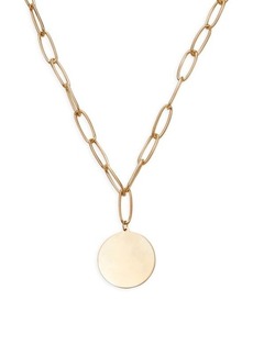Saks Fifth Avenue 14K Yellow Gold Coin Pendant Necklace