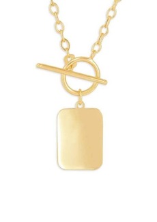 Saks Fifth Avenue 14K Yellow Gold Dog Tag Toggle Necklace